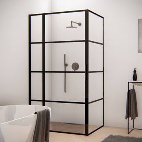Bundels/BWS%20Frame/Zwart/100%20cm/100x120%20cm/BWS%20Douchecabine%20Frame%208%20mm%20NANO%20Glas%20Mat%20Zwart%20Raster%20100x120%20cm-shop.jpg