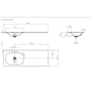 Producten/Clou/Hammock/ImageGallery/hammock-wastafelblad-enkele-waskom-140cm-aluite-cl021307309l-1.png