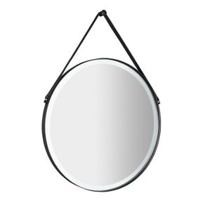Producten/Sapho/ORBITER/ImageGallery/orbiter-ronde-spiegel-met-ledverlichting-leren-band-ø-60cm-mat-zwart-orl060-1.jpeg