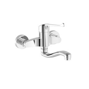 Producten/Tres/Colectividades/ImageGallery/tres-colectividades-chroom-wandgemonteerde-medische-mengkraan-m-één-hendel-m-lagere-uitloop-afstand-tot-de-muur-268-mm-2163200311-1.jpeg