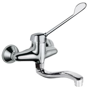 Producten/Tres/Colectividades/ImageGallery/tres-colectividades-chroom-wandgemonteerde-medische-mengkraan-m-één-hendel-m-lagere-uitloop-afstand-tot-de-muur-273-mm-17231811-1.jpeg