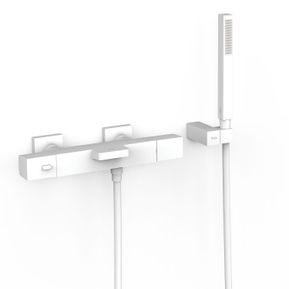 Producten/Tres/Over-wall/ImageGallery/tres-overwall-matt-white-overwall-thermostatische-mengkraan-voor-bad-en-douche-antikalk-messing-handdouche-verstelbare-steun-voor-handdouche-satijnen-slang-vierkante-handgreep-19017469bm-1.jpeg