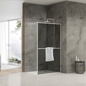 Producten/Van%20rijn/ST04/ImageGallery/vaste-wand-119120-cm-breed-8mm-grijs-rookglas-200cm-hoog-aluminium-omkaderd-profiel-wit-incl-stabilisatiestang-120cm-incl-handdoekstang-st04120kphwgr-1.jpeg
