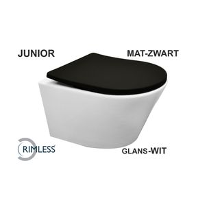 Producten/Wiesbaden/Vesta%20Junior/ImageGallery/vesta-junior-wandcloset-rimless-verkort-glans-wit-shade-slim-toiletzitting-softclose-en-quick-release-mat-zwart-326031-1.jpeg