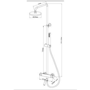 Producten/Xellanz/Caral%20eco/ImageGallery/caralda-eco-thermostatische-badmengkraan-met-regendoucheset-opbouw-chroom-293958-1.png